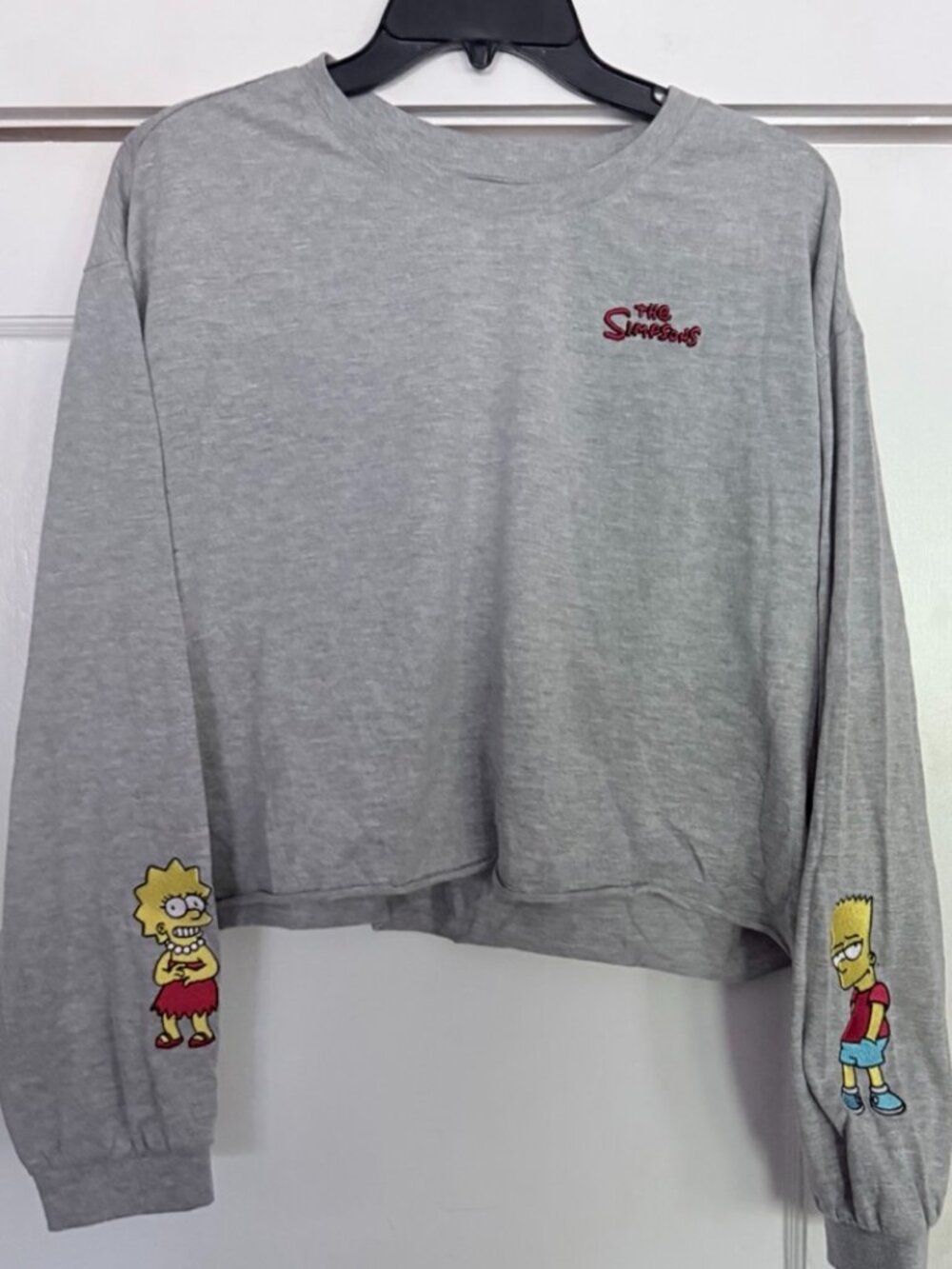 Forever 21 Simpsons Bart and Lisa Cropped Sweater